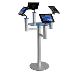 hire ipad stands, iPad QUAD floor Stands for rent